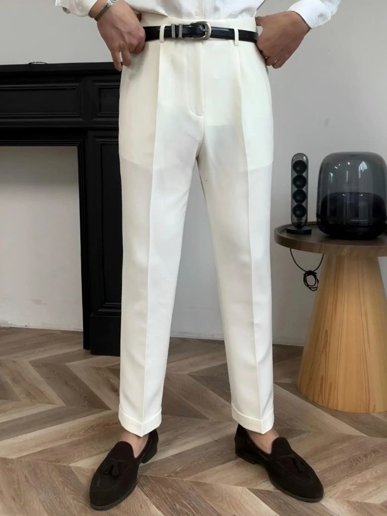 Hollywood Classic Trousers (Belt Included) - CAAYWORLD CAAYWORLD
