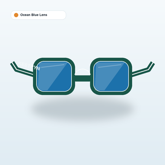 Kestryn Ocean Blue Lens / Green Frame
