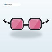 Kestryn Rose Lens / Pink-Black Frame