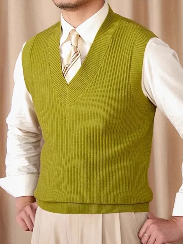 Knit Vest Waistcoat - CAAYWORLD CAAYWORLD