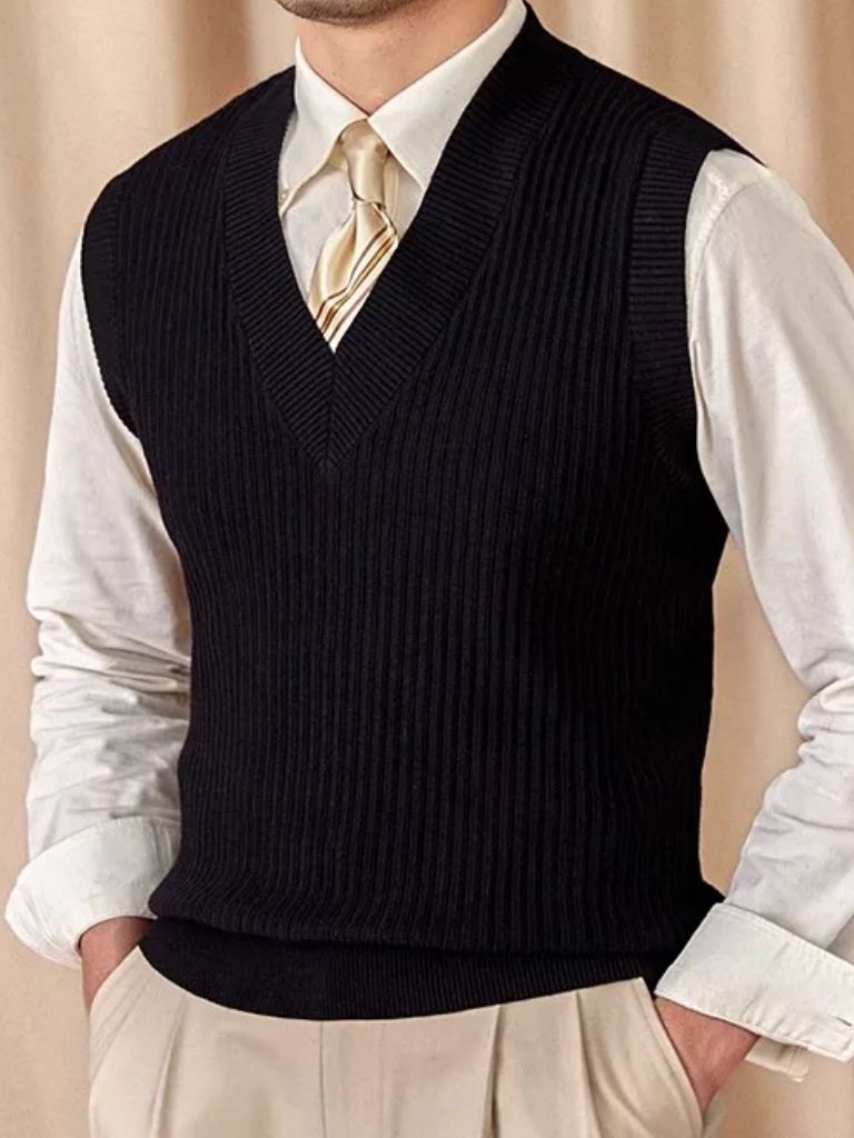 Knit Vest Waistcoat - CAAYWORLD CAAYWORLD