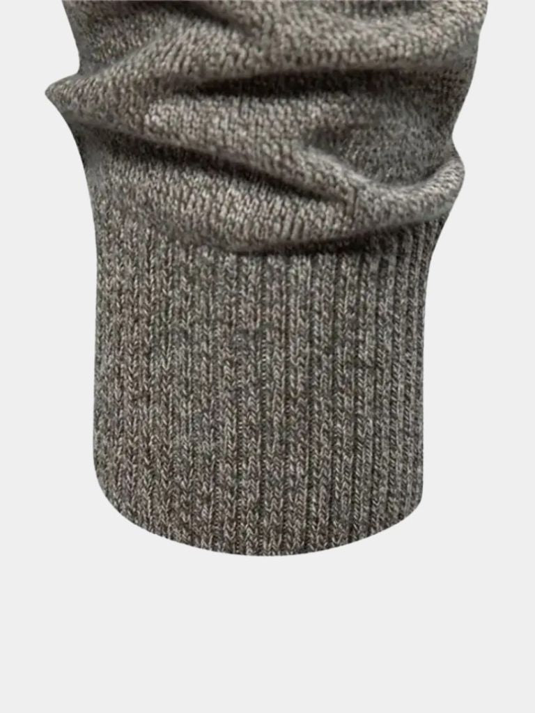 Knitted Stand Collar Cotton Cardigan - CAAYWORLD CAAYWORLD