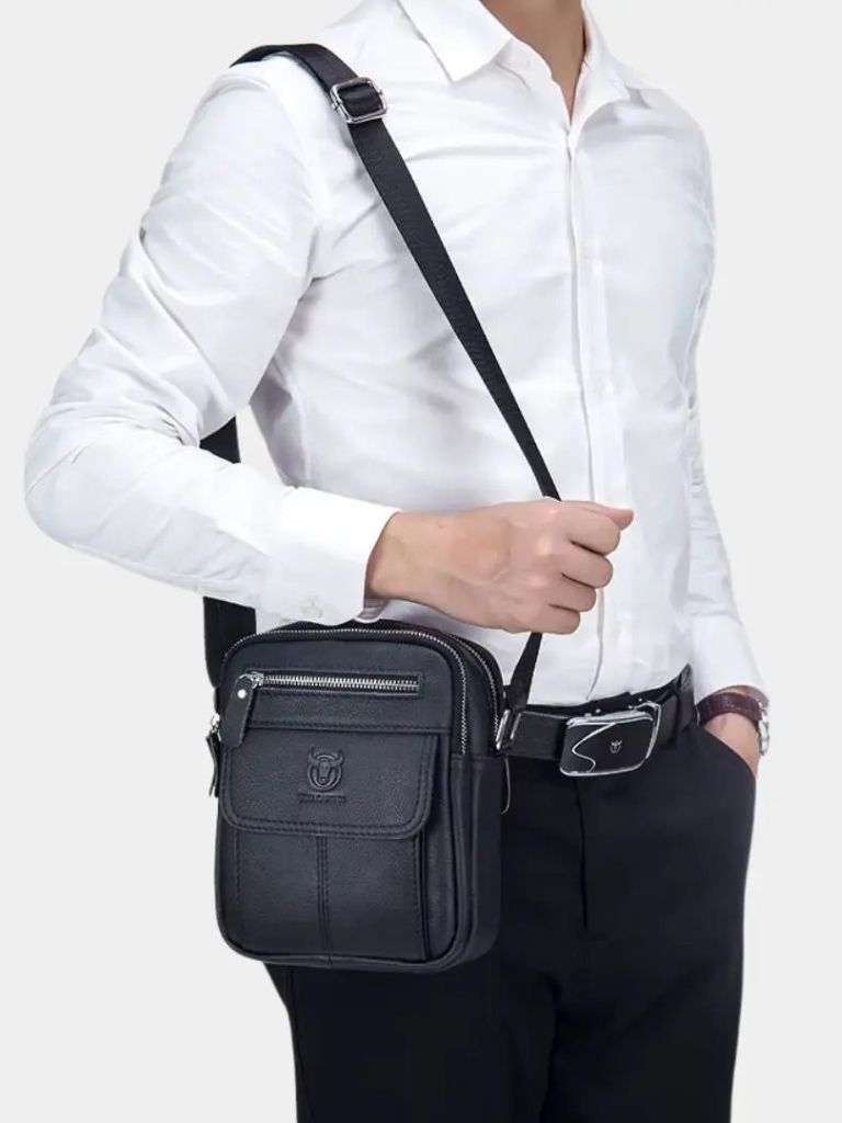 Leather Messenger Bag - CAAYWORLD CAAYWORLD