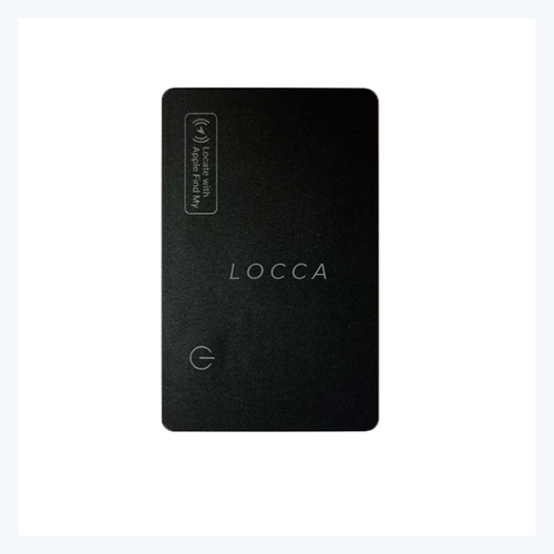 Locca Smart Tracking Card - black card, works with Apple Find My