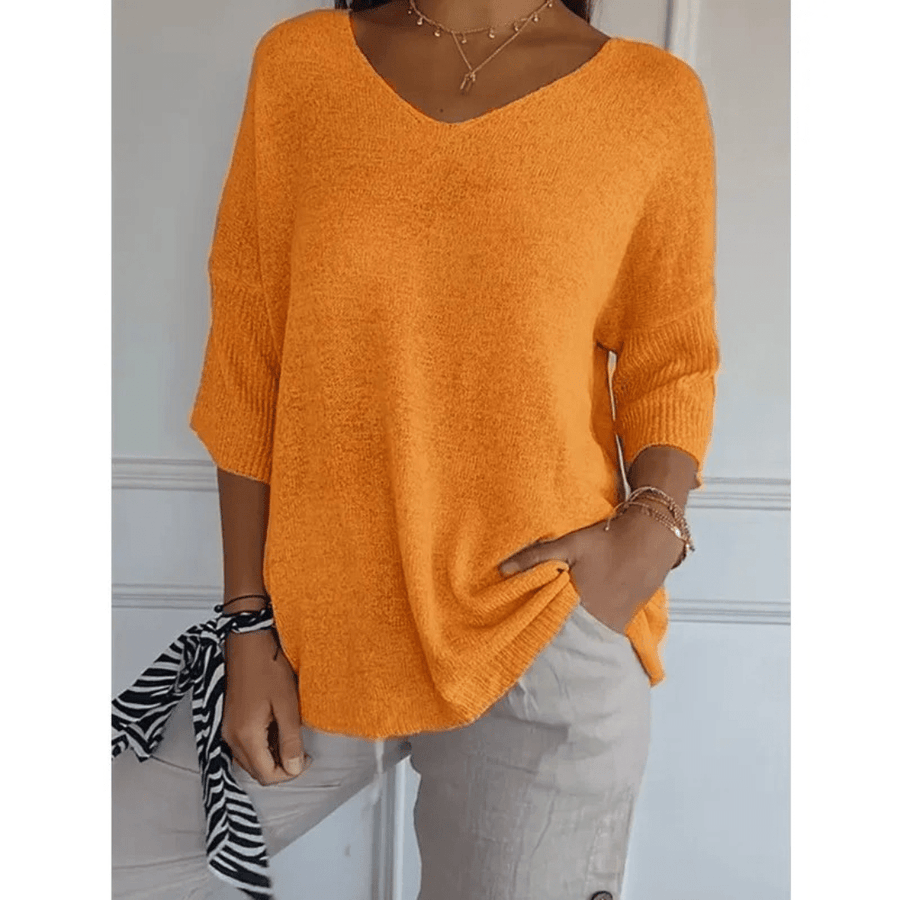 Loraine - Elegant V - neck shirt