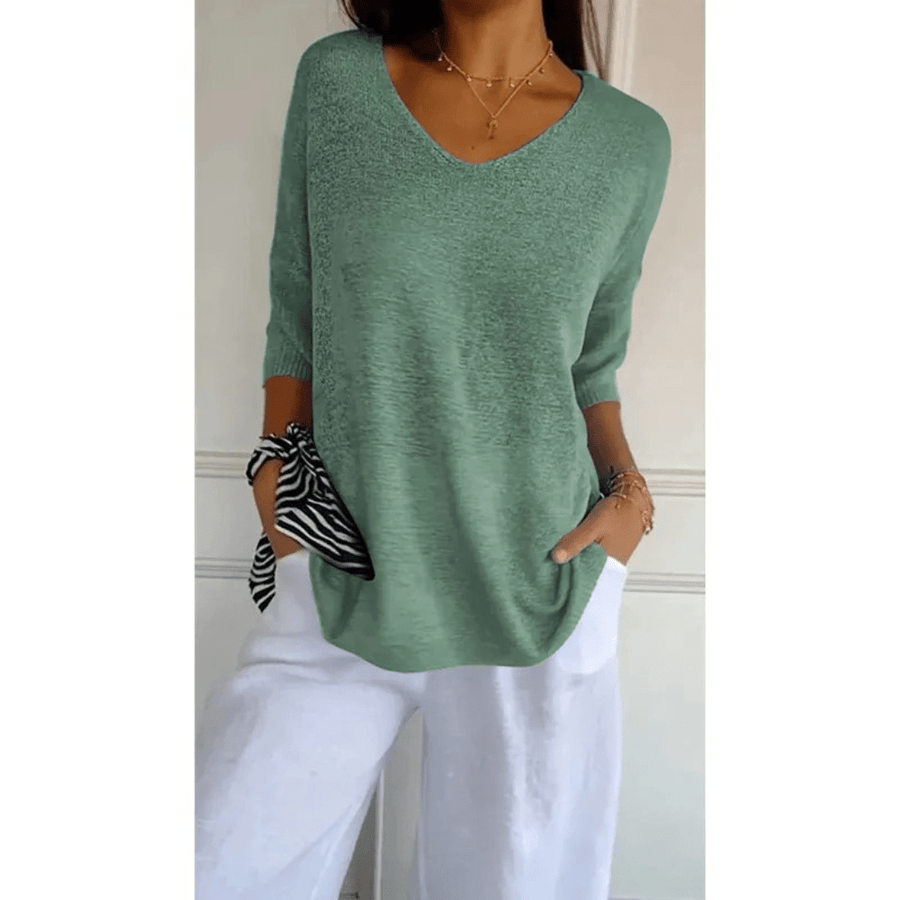 Loraine - Elegant V - neck shirt