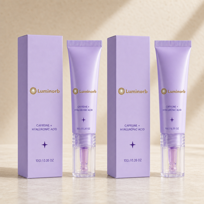 Two Luminorb roller eye gel tubes with two matching cartons