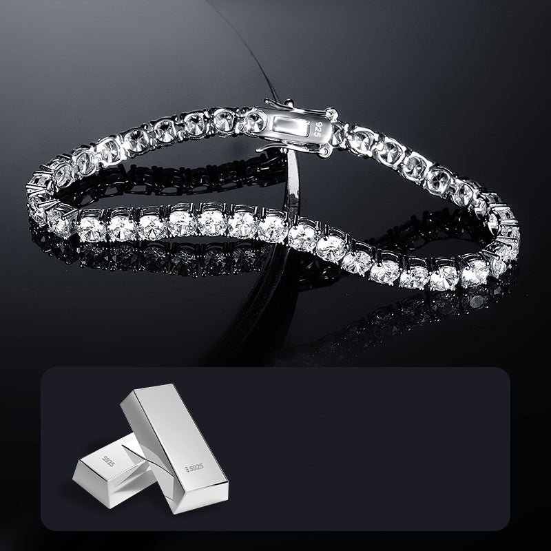 1 pcs Classic Foldover Clasp Tennis Bracelet Shineofidamond