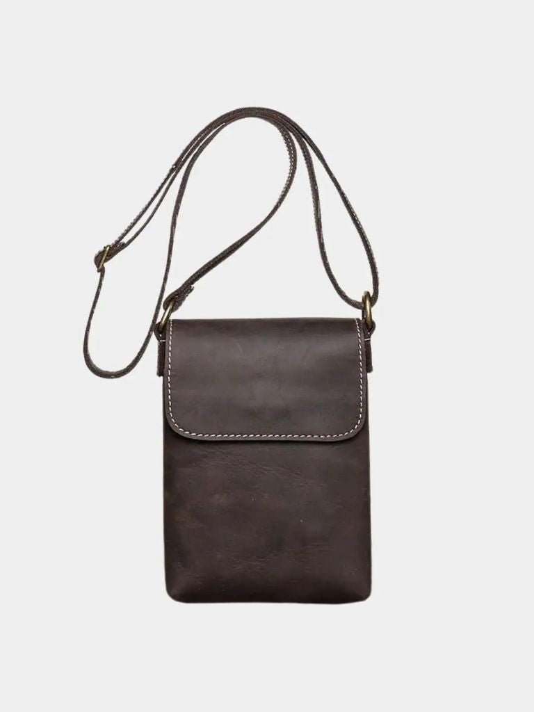 Men's Mini Leather Shoulder Bag - CAAYWORLD CAAYWORLD