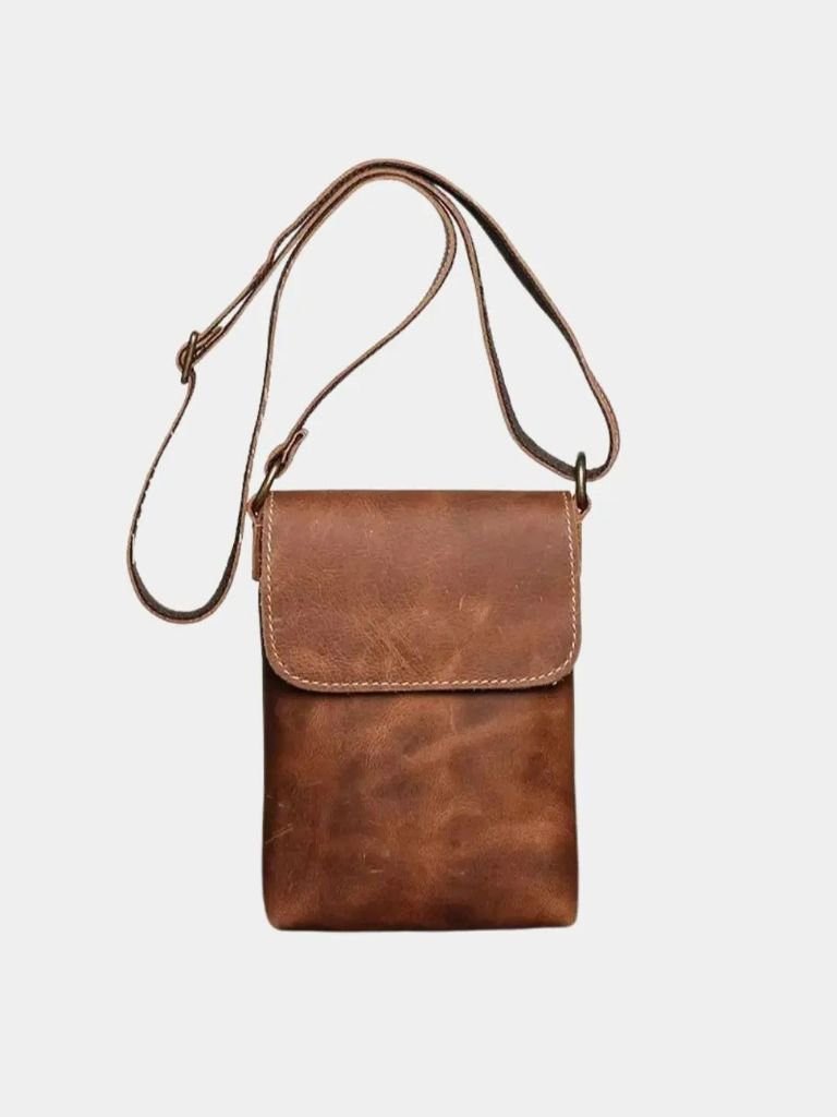 Men's Mini Leather Shoulder Bag - CAAYWORLD CAAYWORLD
