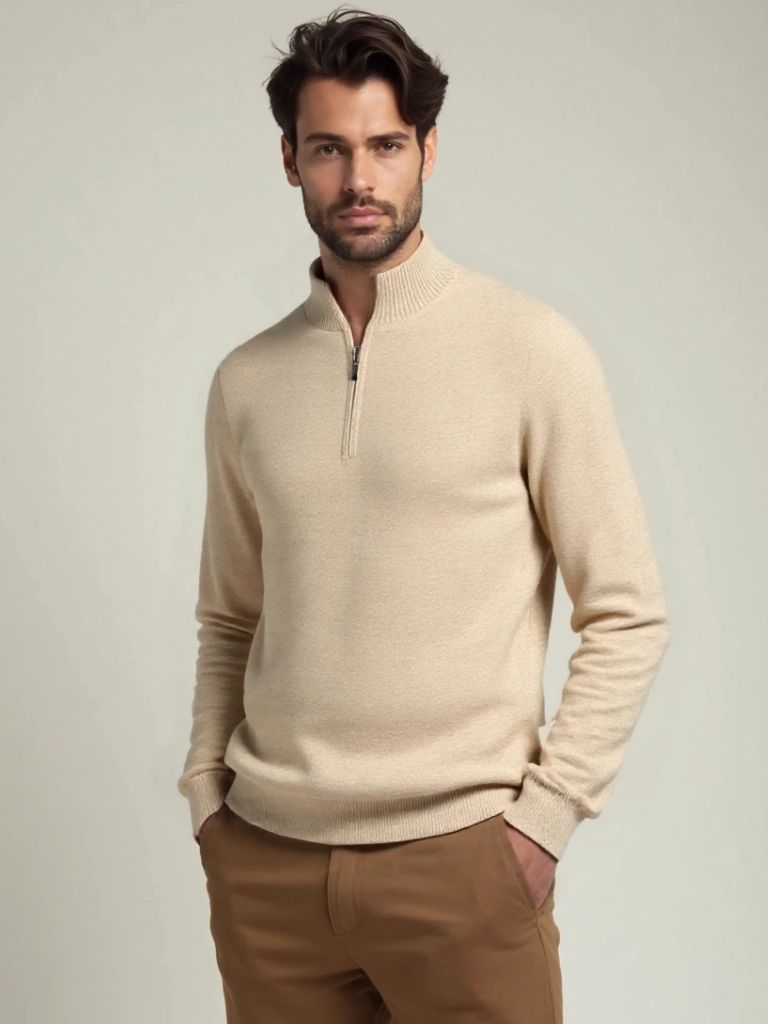 Merino Half Zip Sweater - CAAYWORLD CAAYWORLD
