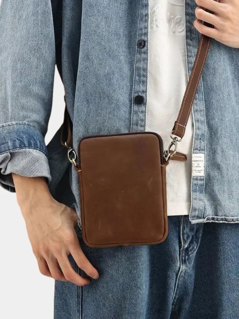 Minimalist Crossbody Leather Bag - CAAYWORLD CAAYWORLD