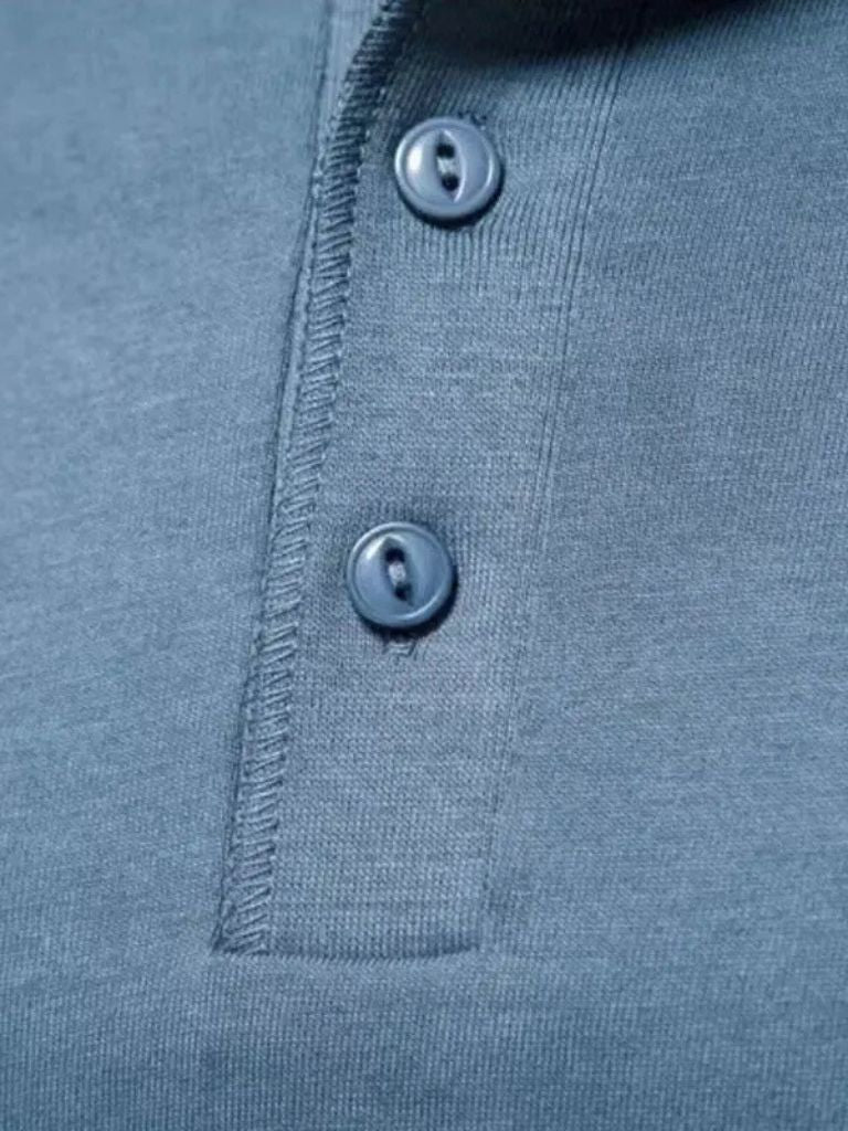 Minimalist Henley Neck Long Sleeve T-Shirt - CAAYWORLD CAAYWORLD