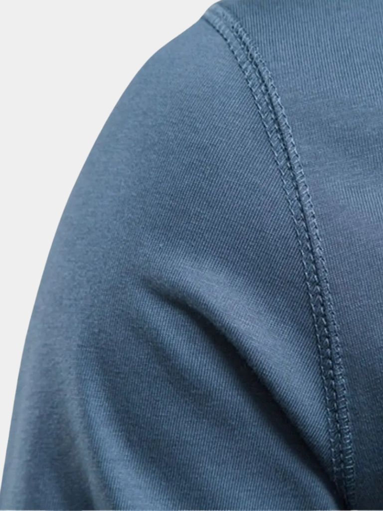Minimalist Henley Neck Long Sleeve T-Shirt - CAAYWORLD CAAYWORLD