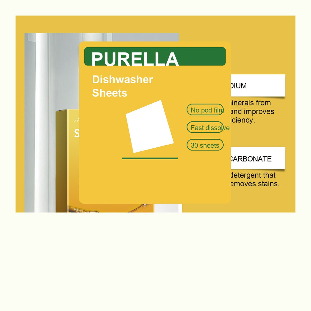 Purella dishwasher sheet ingredient proof