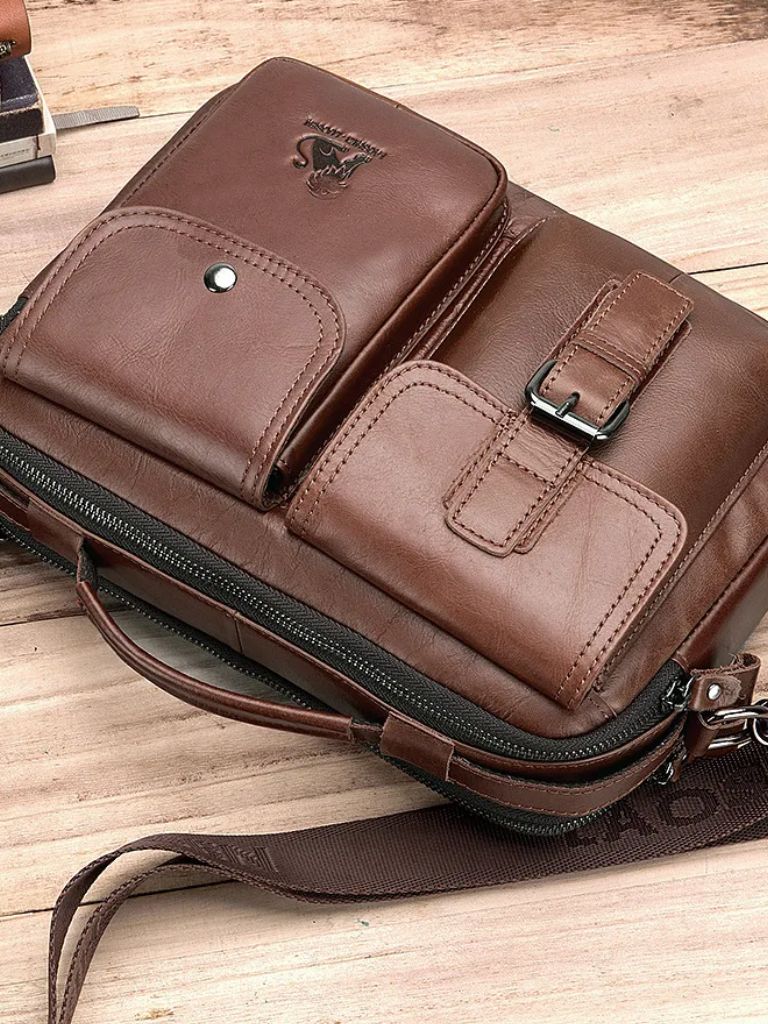 Retro Leather Square Shoulder Bag - CAAYWORLD CAAYWORLD