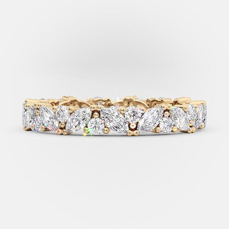 2pcs Gold Tone Emerald Cut Bridal Ring Set In Sterling Silver Shineofdiamond
