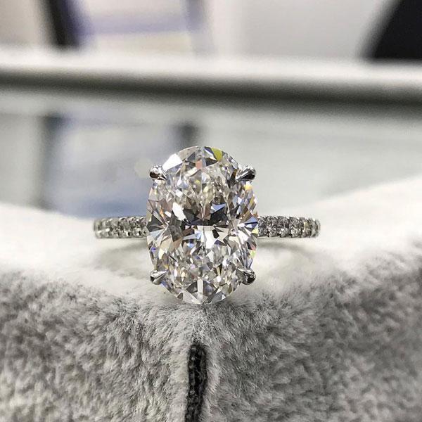 3PCS 3.5 CT Oval Cut Bridal Ring Set Ring in Sterling Silver Shineofdiamond