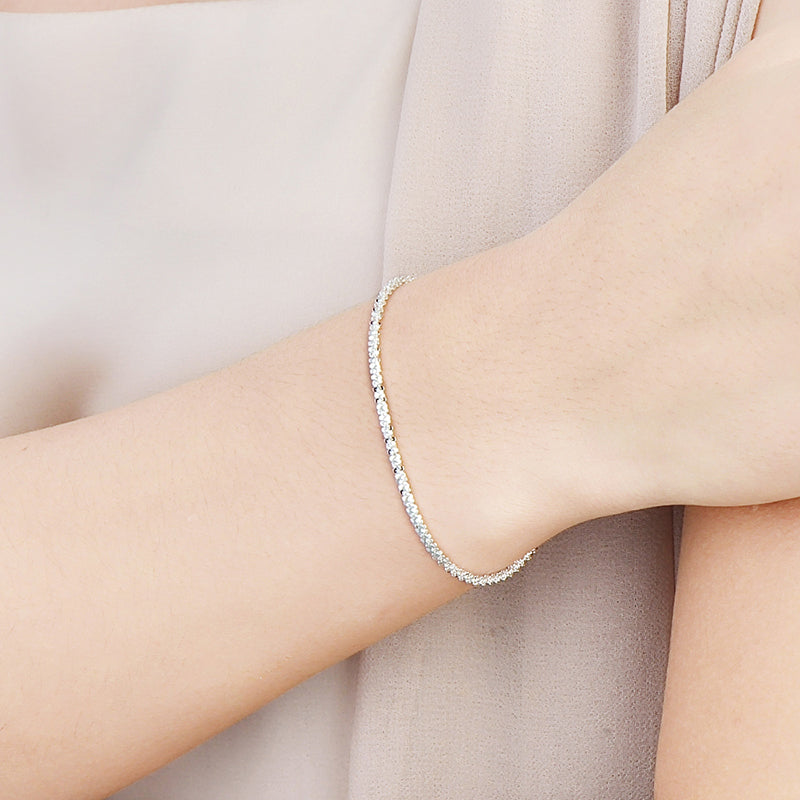 Women Elegant Sterling Silver Tennis Bracelet Shineofdiamond