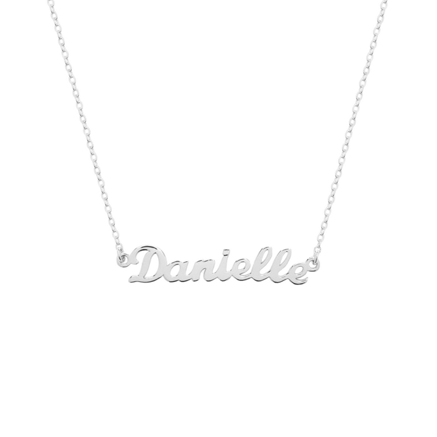 Custom Sterling Silver Name Necklace – Personalized Gift with Box Chain in Silver, Gold or Rose Gold hot