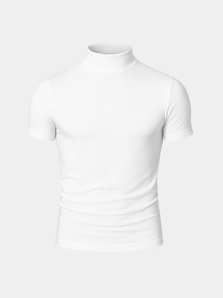 Solid Casual Turtle Neck T-Shirt - CAAYWORLD CAAYWORLD