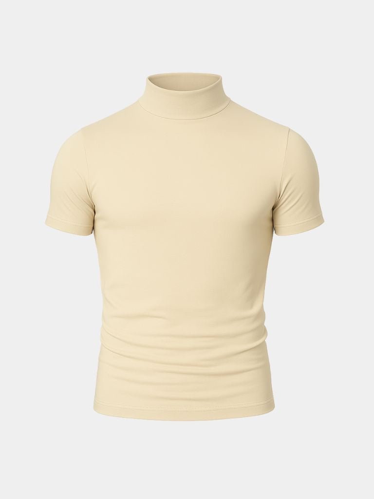 Solid Casual Turtle Neck T-Shirt - CAAYWORLD CAAYWORLD