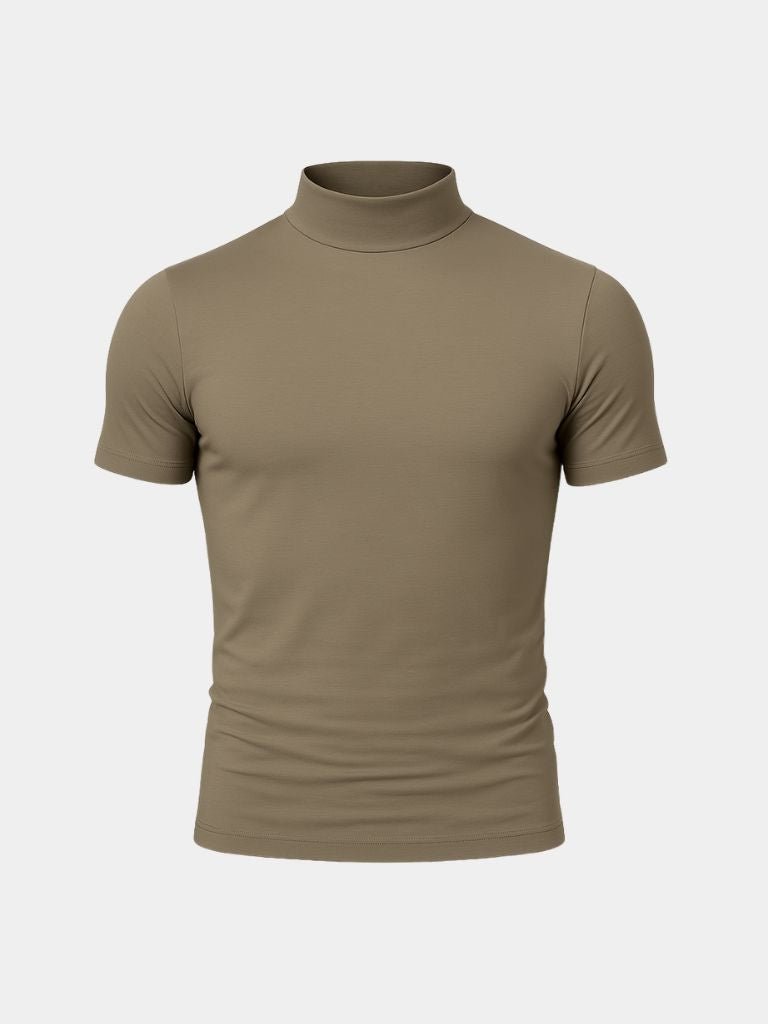 Solid Casual Turtle Neck T-Shirt - CAAYWORLD CAAYWORLD