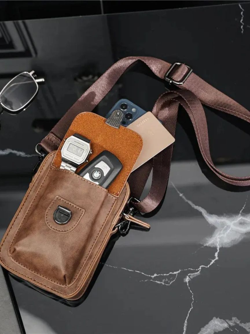 Vintage Mini Leather Crossbody Shoulder Bag - CAAYWORLD CAAYWORLD
