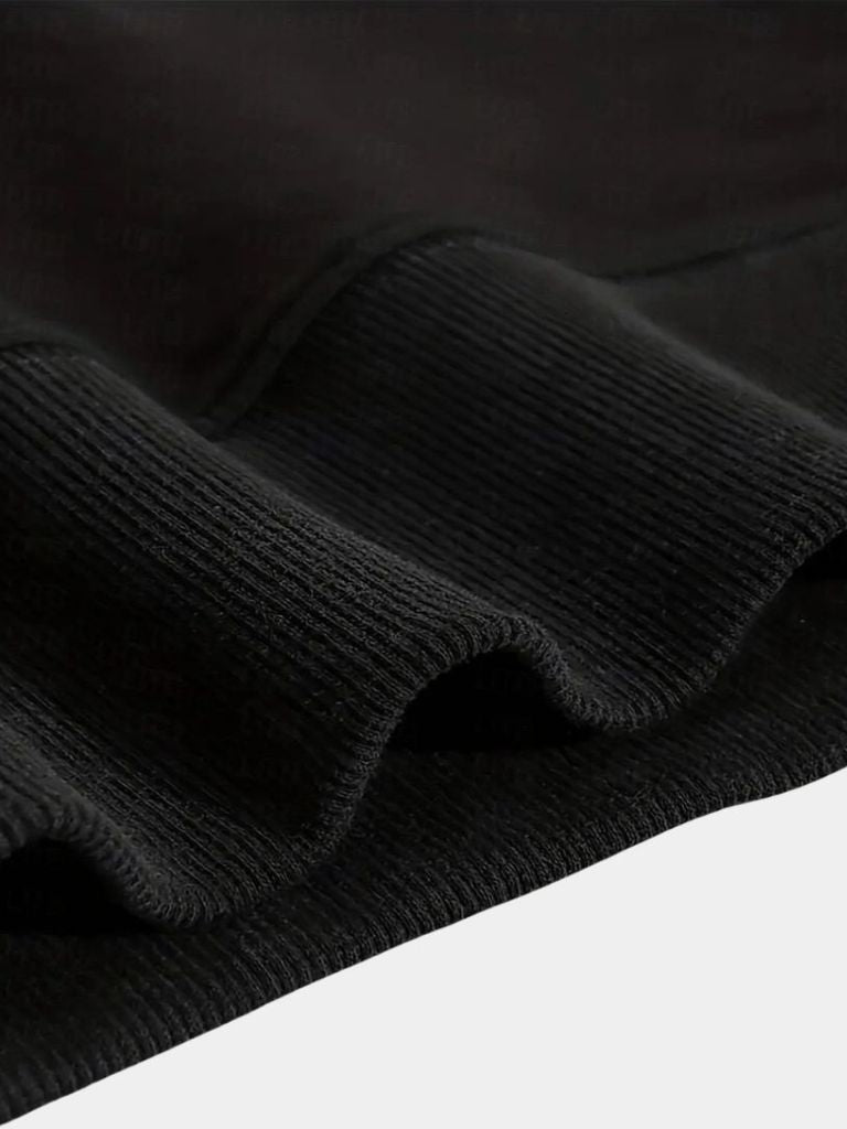 Zip Black Lapel Sports Sweatshirt - CAAYWORLD CAAYWORLD