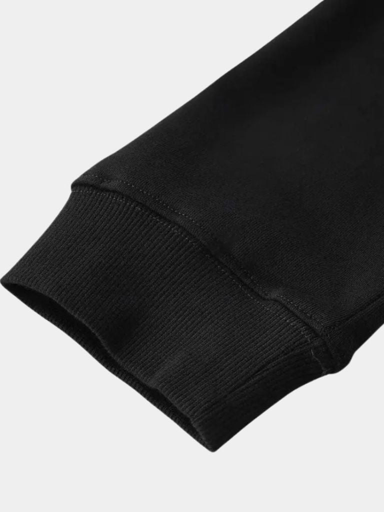 Zip Black Lapel Sports Sweatshirt - CAAYWORLD CAAYWORLD