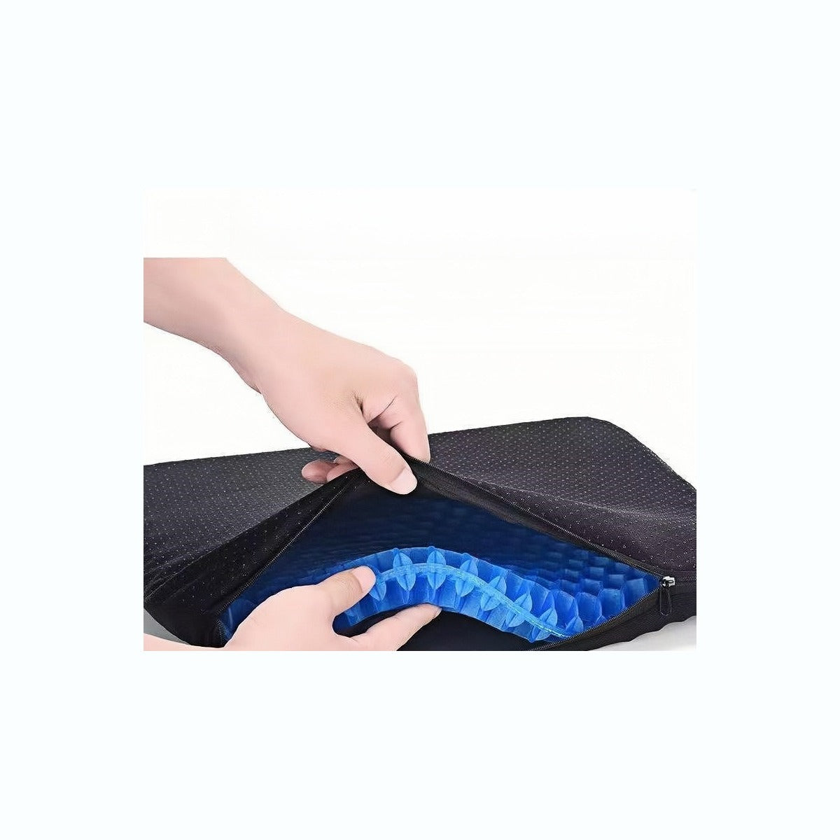 Keltra cushion cover being opened