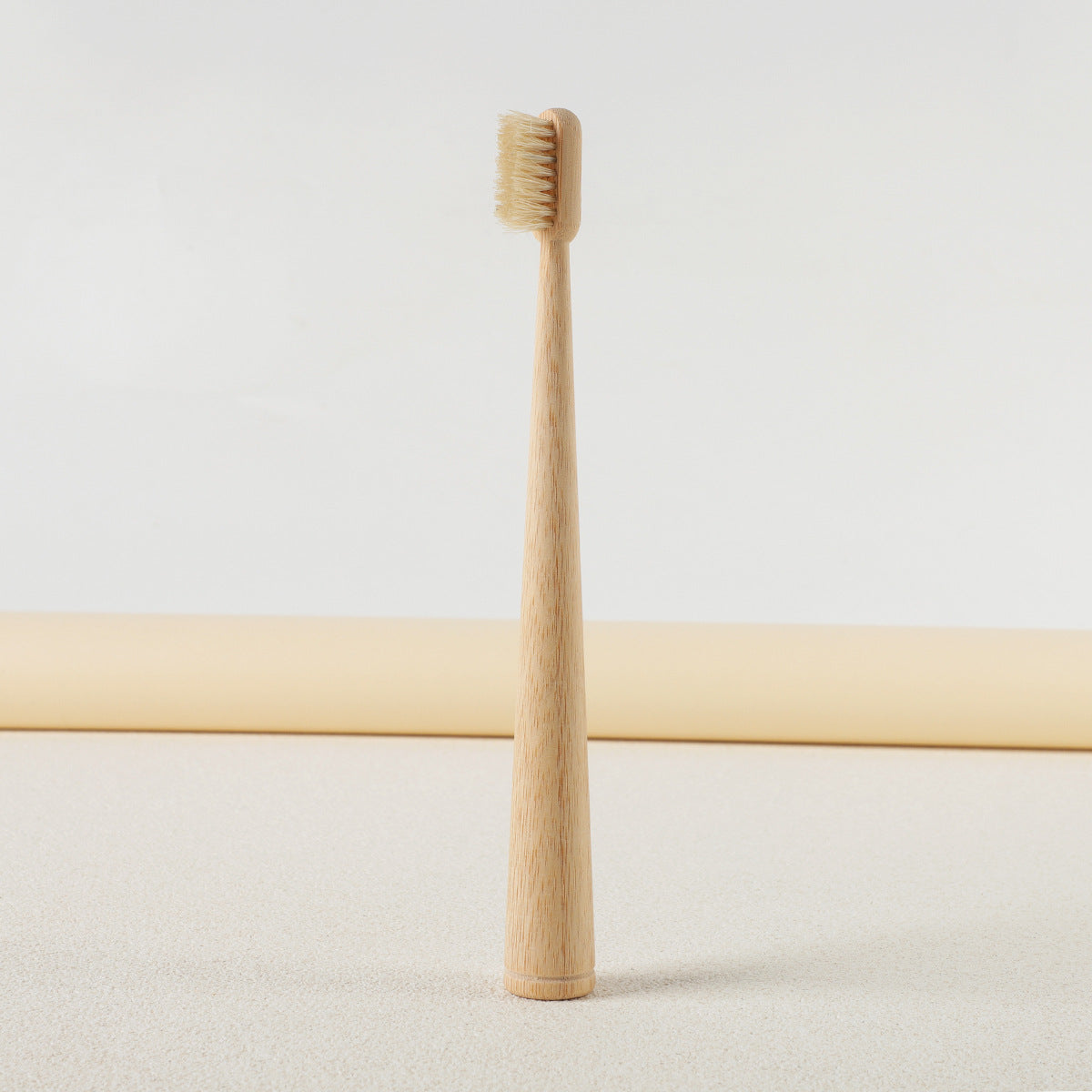 Gumcrest bamboo toothbrushes in a travel pouch