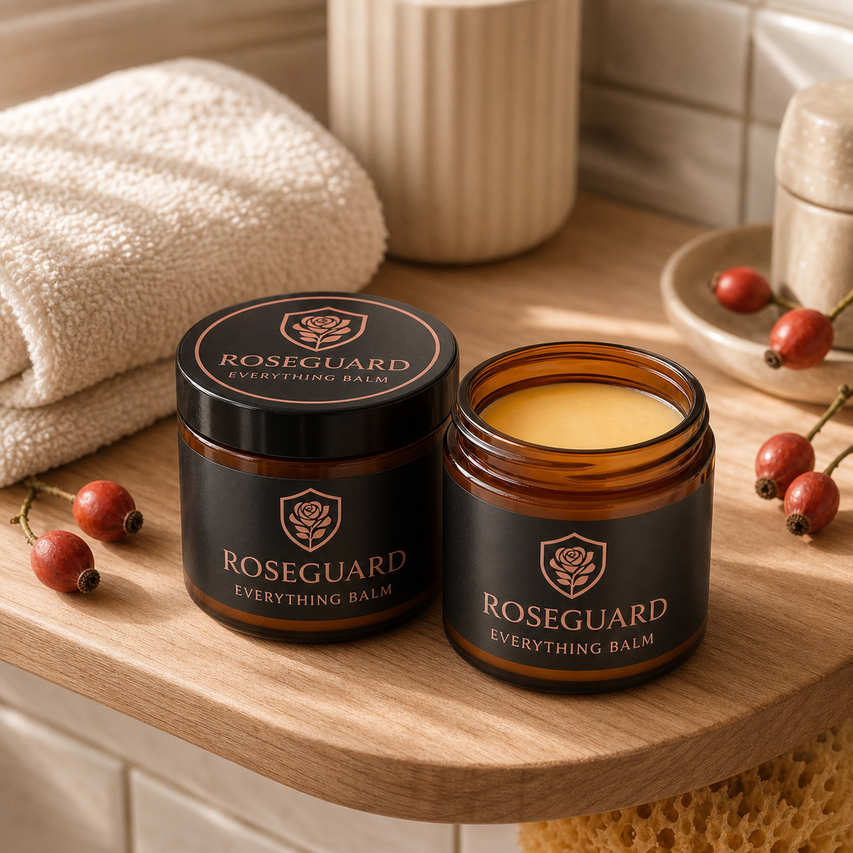 Two Roseguard jars as a household stock-up set